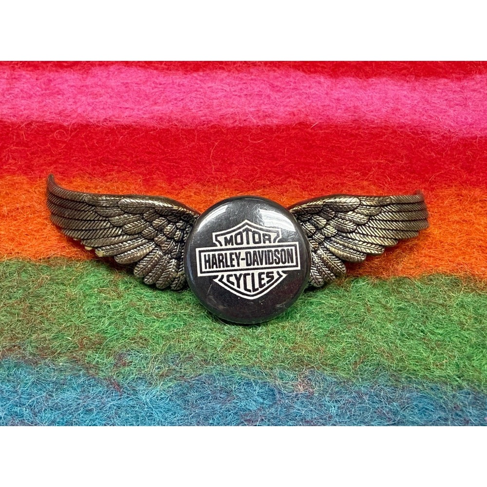 Harley Davidson Bar & Shield Wing Pin Metal Biker Motorcycle Badge CRAFT PIECE